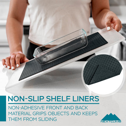 The Shelf Shield - Waterproof, Thick, Non-Slip Shelf Liner for Fridge, Kitchen, Cabinets, Drawers & Pantry