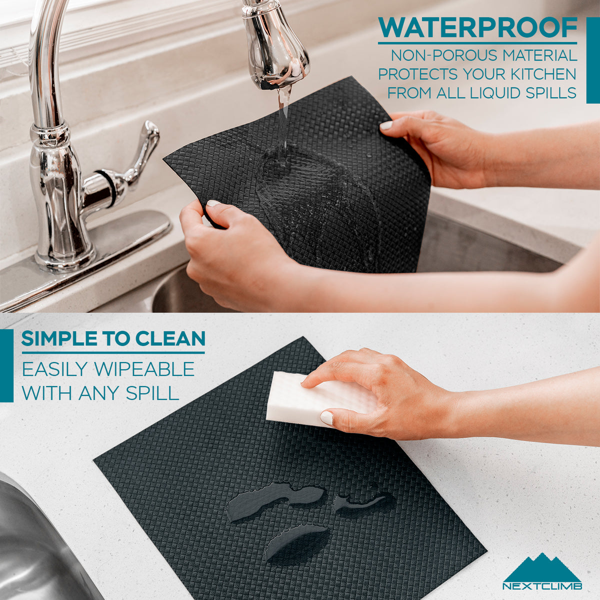 The Shelf Shield - Waterproof, Thick, Non-Slip Shelf Liner for Fridge, Kitchen, Cabinets, Drawers & Pantry
