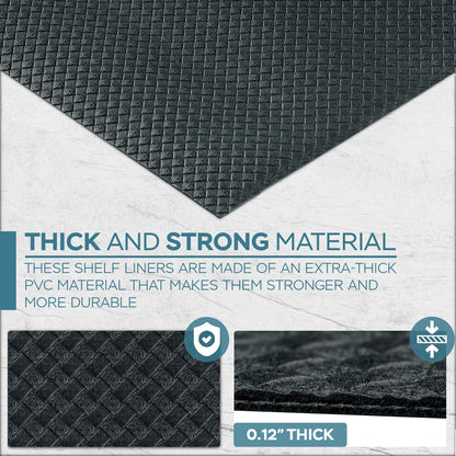The Shelf Shield - Waterproof, Thick, Non-Slip Shelf Liner for Fridge, Kitchen, Cabinets, Drawers & Pantry